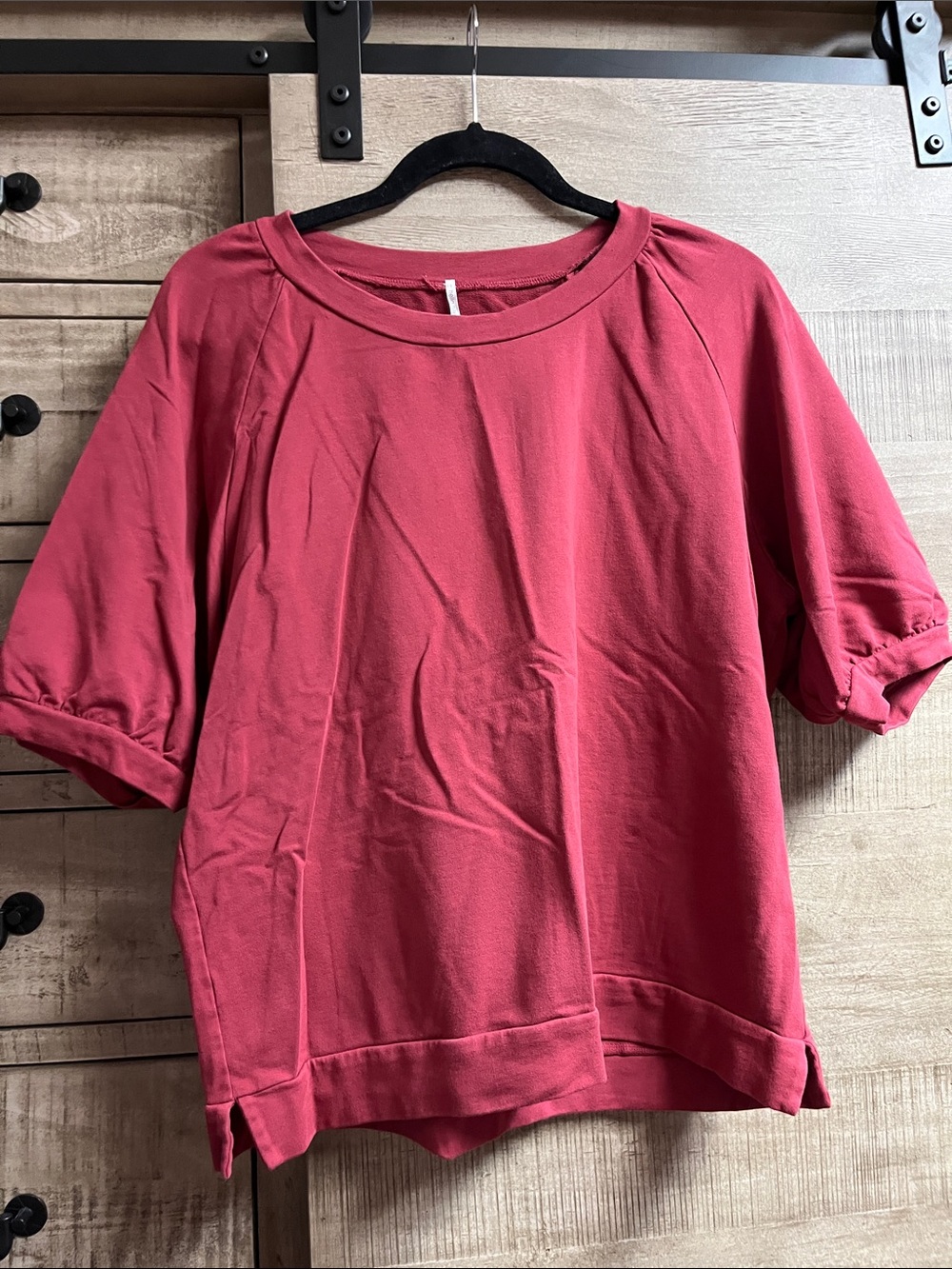 Relaxed Short Sleeve Top in Rose - Women’s Casual Pullover